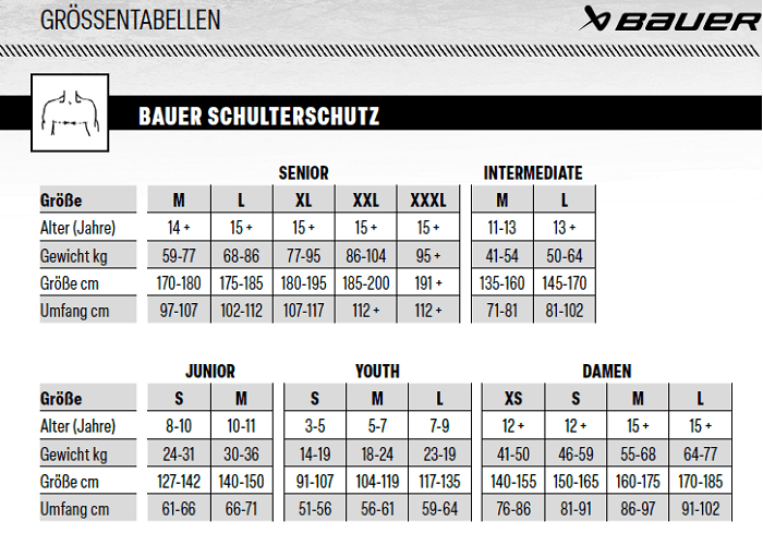 Schulterschutz Bauer X YT 