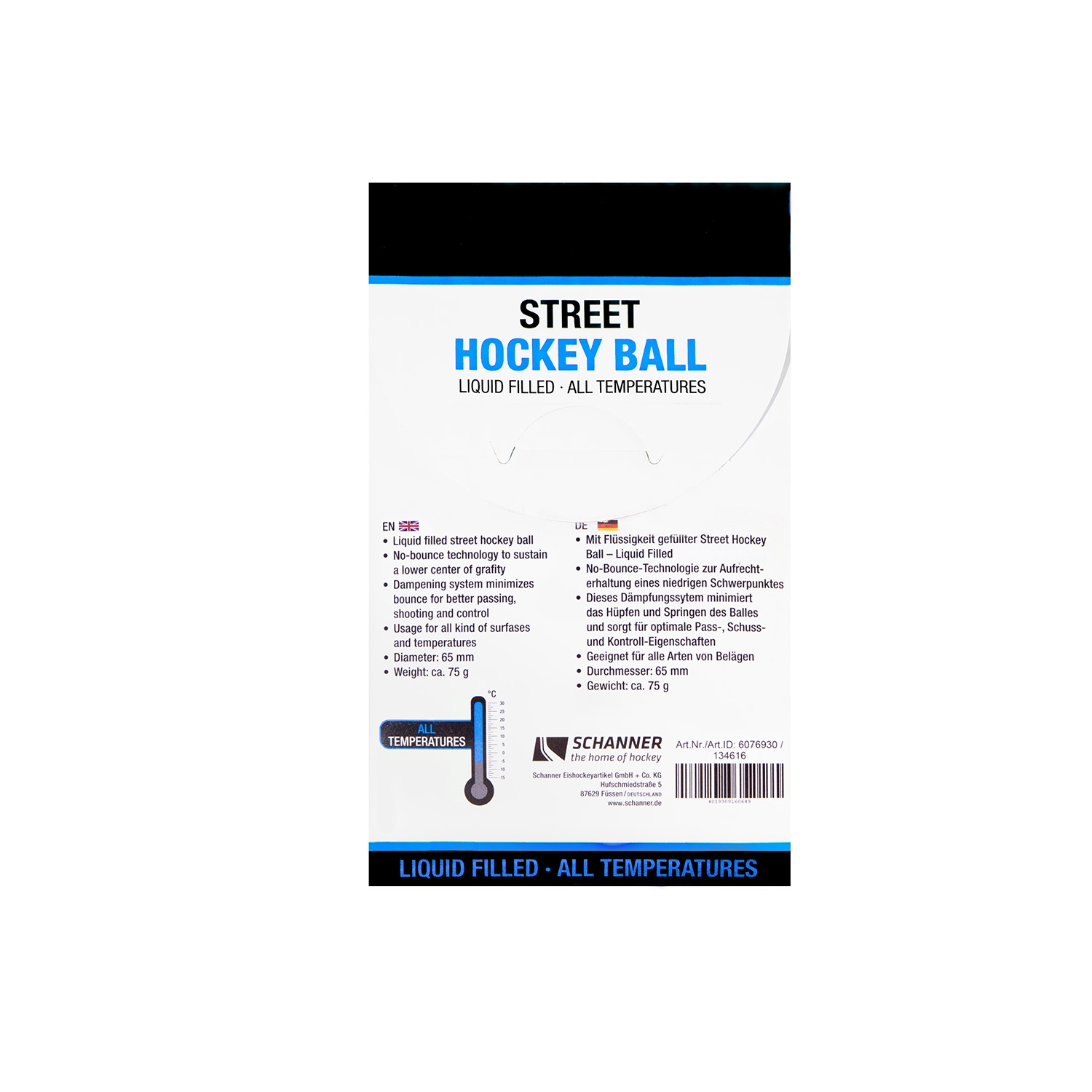 RH Ball Base Streethockey Liquid Filled Orange
