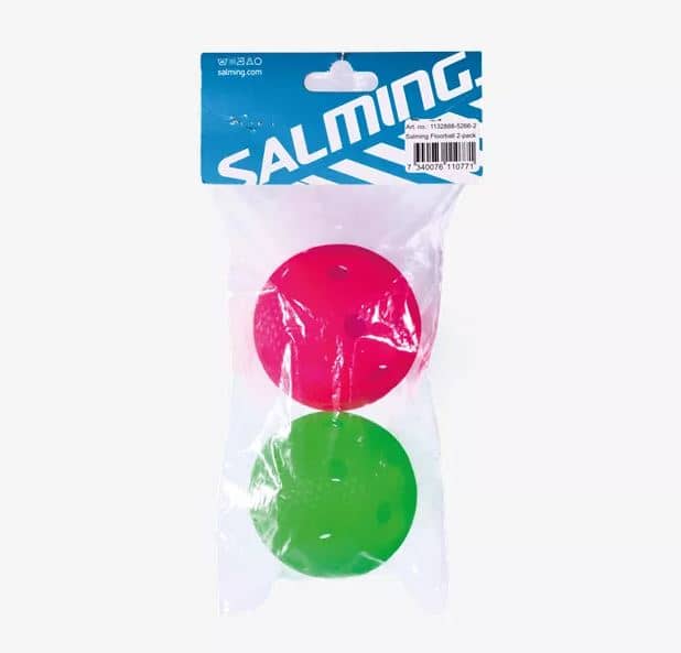 Floorball Ball Salming Aero 2er VP - Color Mix Magenta/Gekko Green