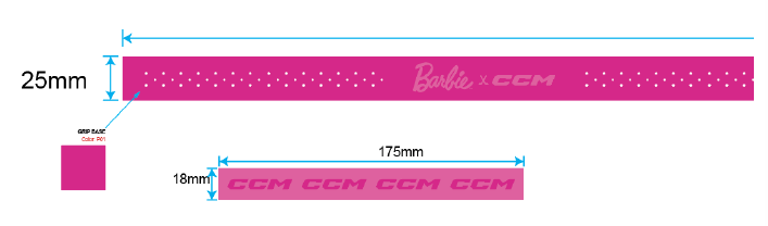 ACC Tape CCM x Barbie Stick Grip 140cm L X 25cm