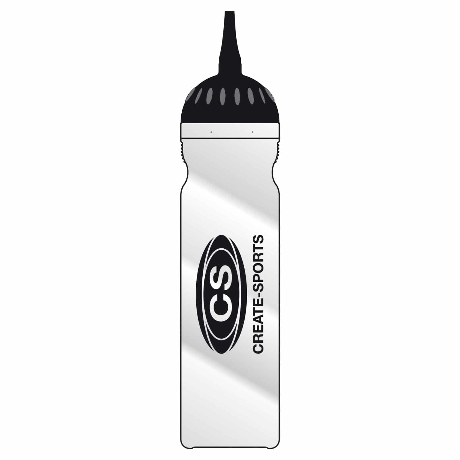 Trinkflasche Create Sports 1.0 Liter Transparent mit Gumihalm